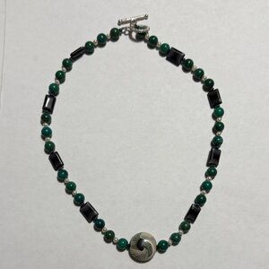 Necklace-Malachite and Jasper Natural Stone Necklace